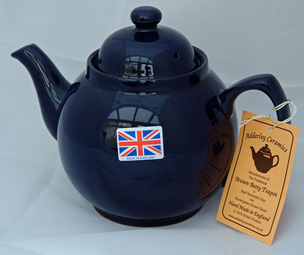 Brown Betty in Cobalt Blue 8 Cup Adderley Teapot